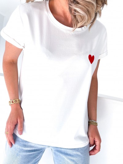 T-shirt Coeur - Rood