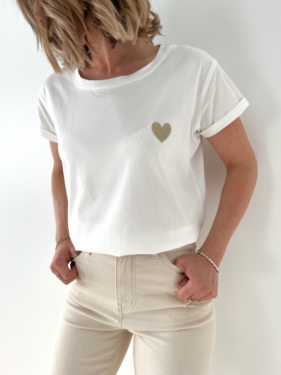 T-Shirt Coeur - Golden