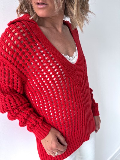 Grob gestrickter Pullover...