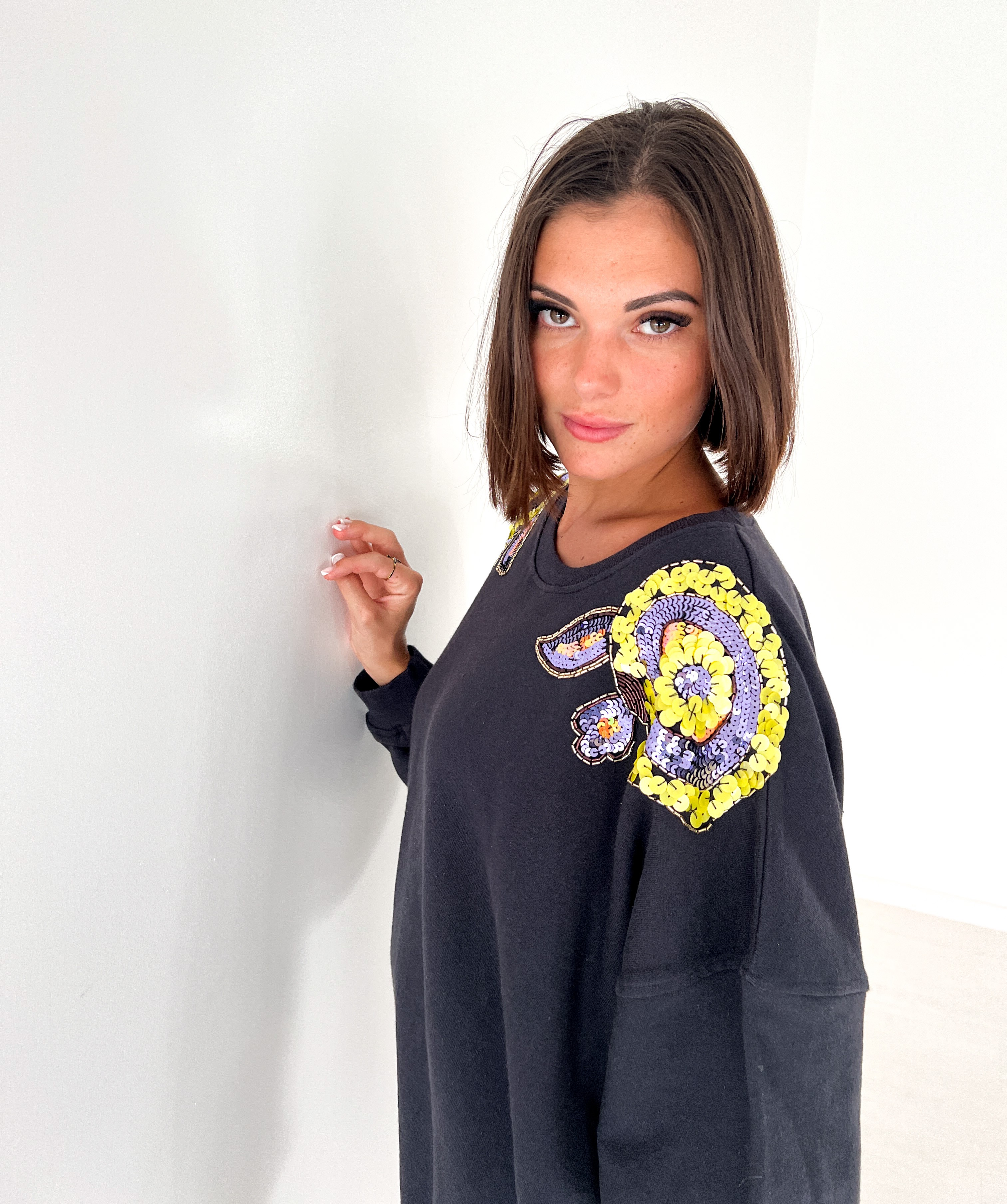 Sweatshirt / Pullover Sequin an den Schultern