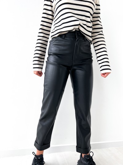 Pantalon Anne simili cuir -...