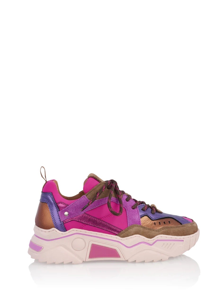 Ledersneaker DWRS PLUTO BRUN/ROSE