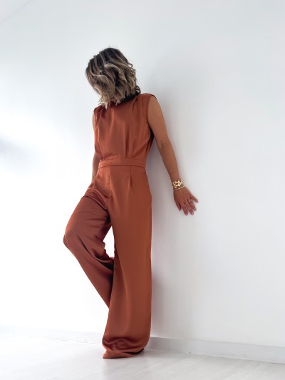 Zijdeachtige jumpsuit -...