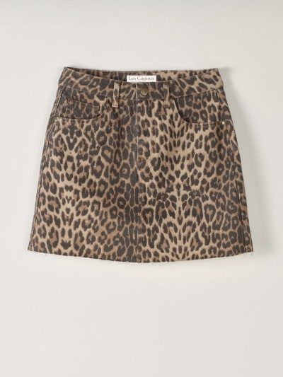 kurzer JeansrockLeopard