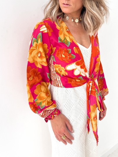 Blouse Eclat Tropical - Rouge