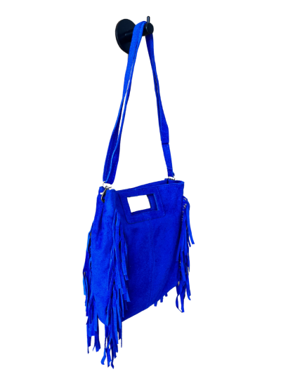 Tasche Mare en daim - Bleu...