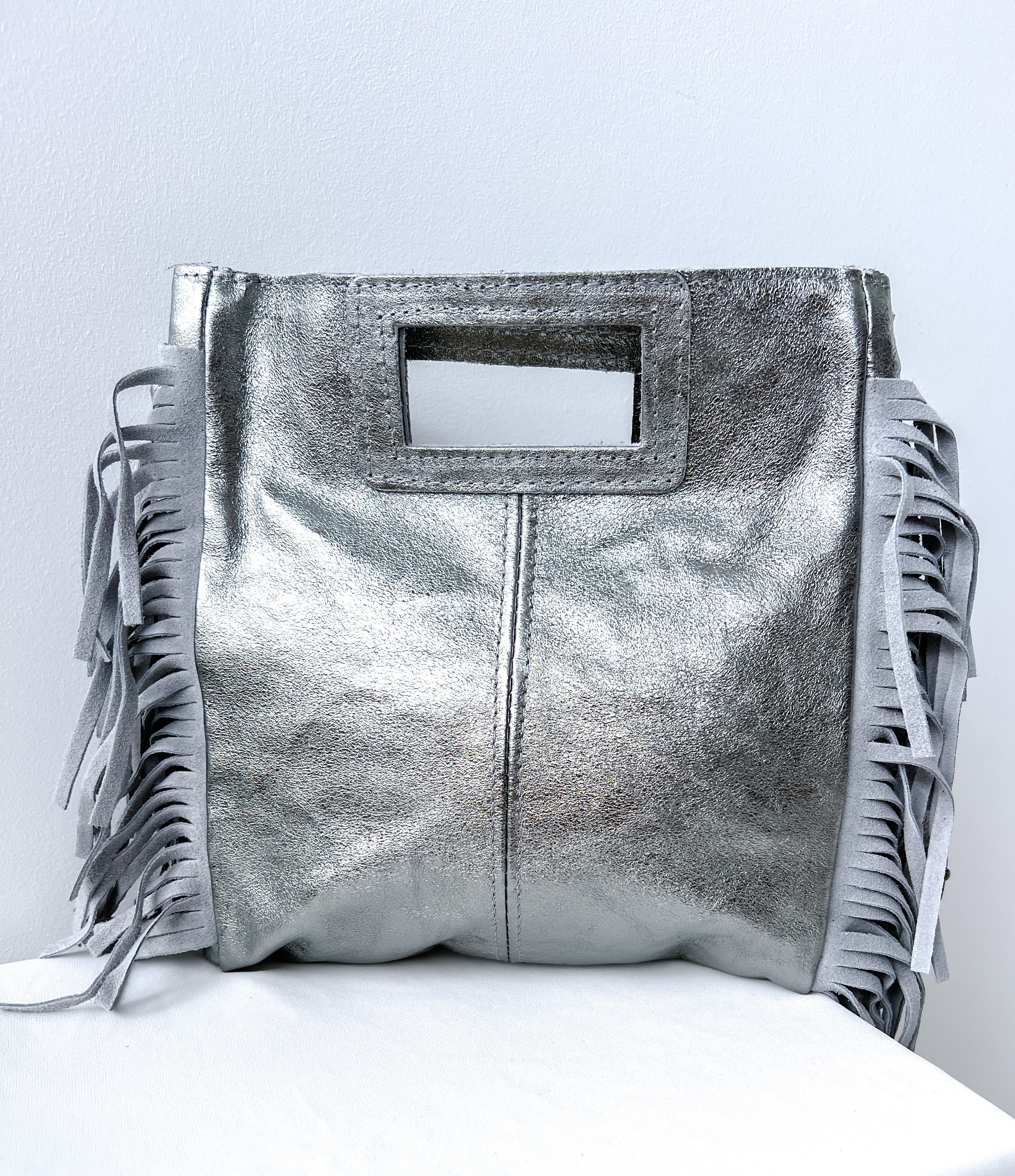 Mare-Tasche aus glitzerndem Leder