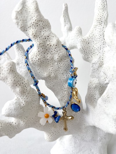 Bracelet Charms - Bleu Ciel