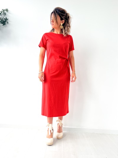 Langes Kleid Clara - Rot