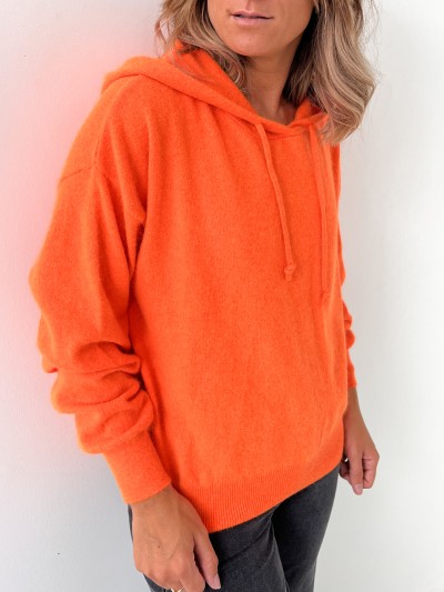 Capuche elle Pullover - Orange