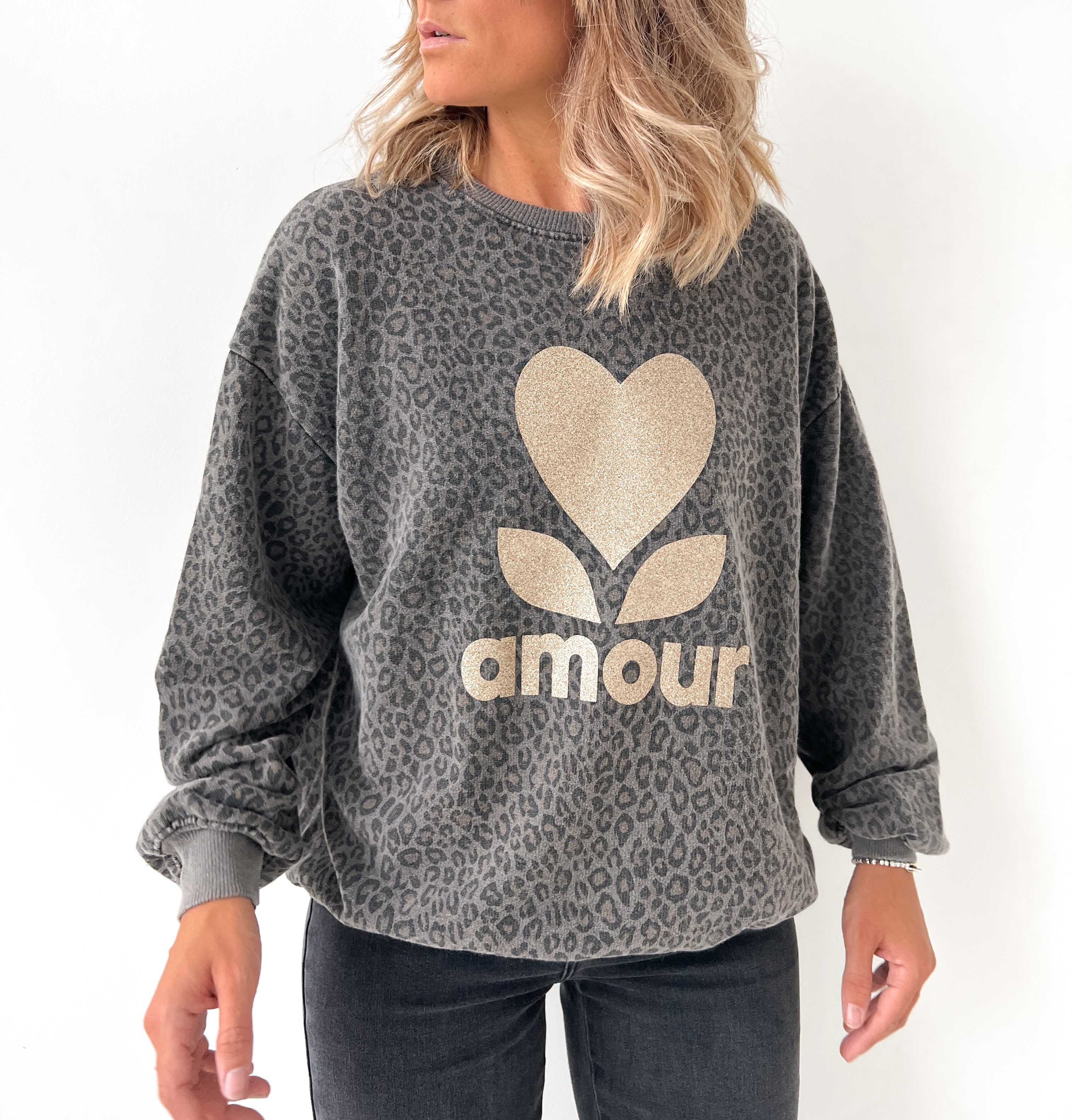 Sweat / Pull Amour Léopard