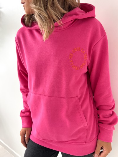 sweat c'est la vie - Fuchsia