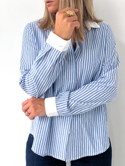 Chemise Blue Stripe - Bleu...