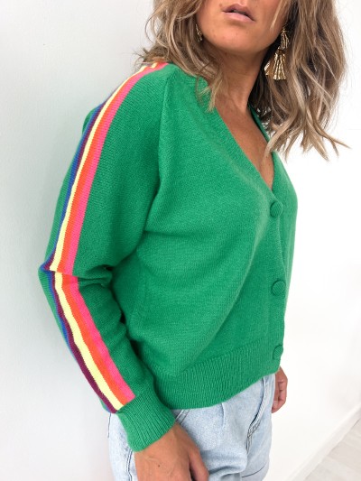 Cardigan Rainbow Vibes - Vert 