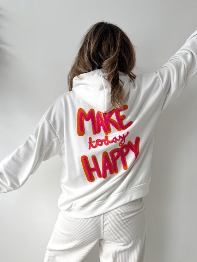 Sweat Happy - Blanc