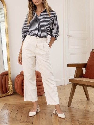 Pantalon Velours Ella - Ecru 