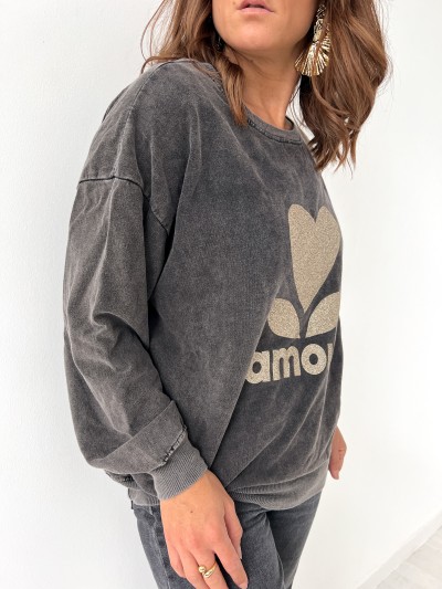 Sweat / Pull Amour - Gris...