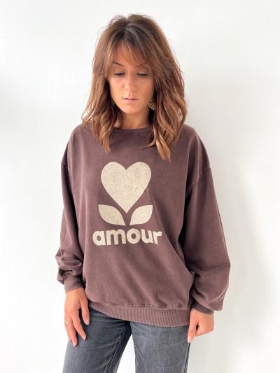 Sweat / Pull Amour - Marron