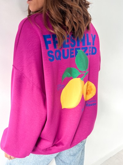 sweat citron - Magenta foncé 