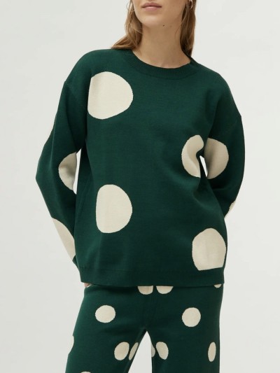 Pull Pois - vert clair