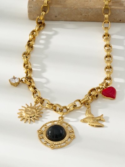 Collier en Acier breloque...