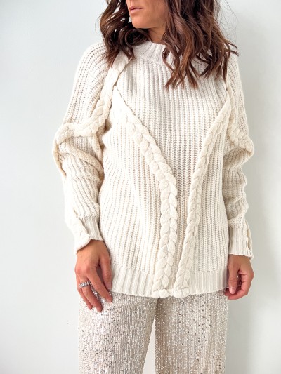 Pull Tania Tresse - Blanc...