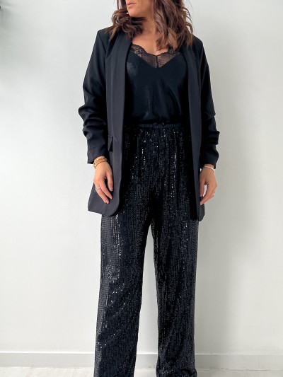 Pantalon Sofia Sequin - Noir