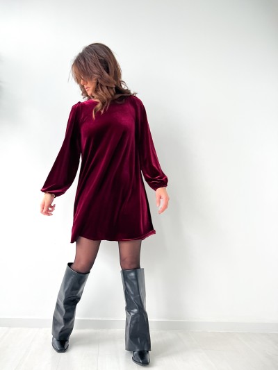 Robe Velour - Bordeaux 