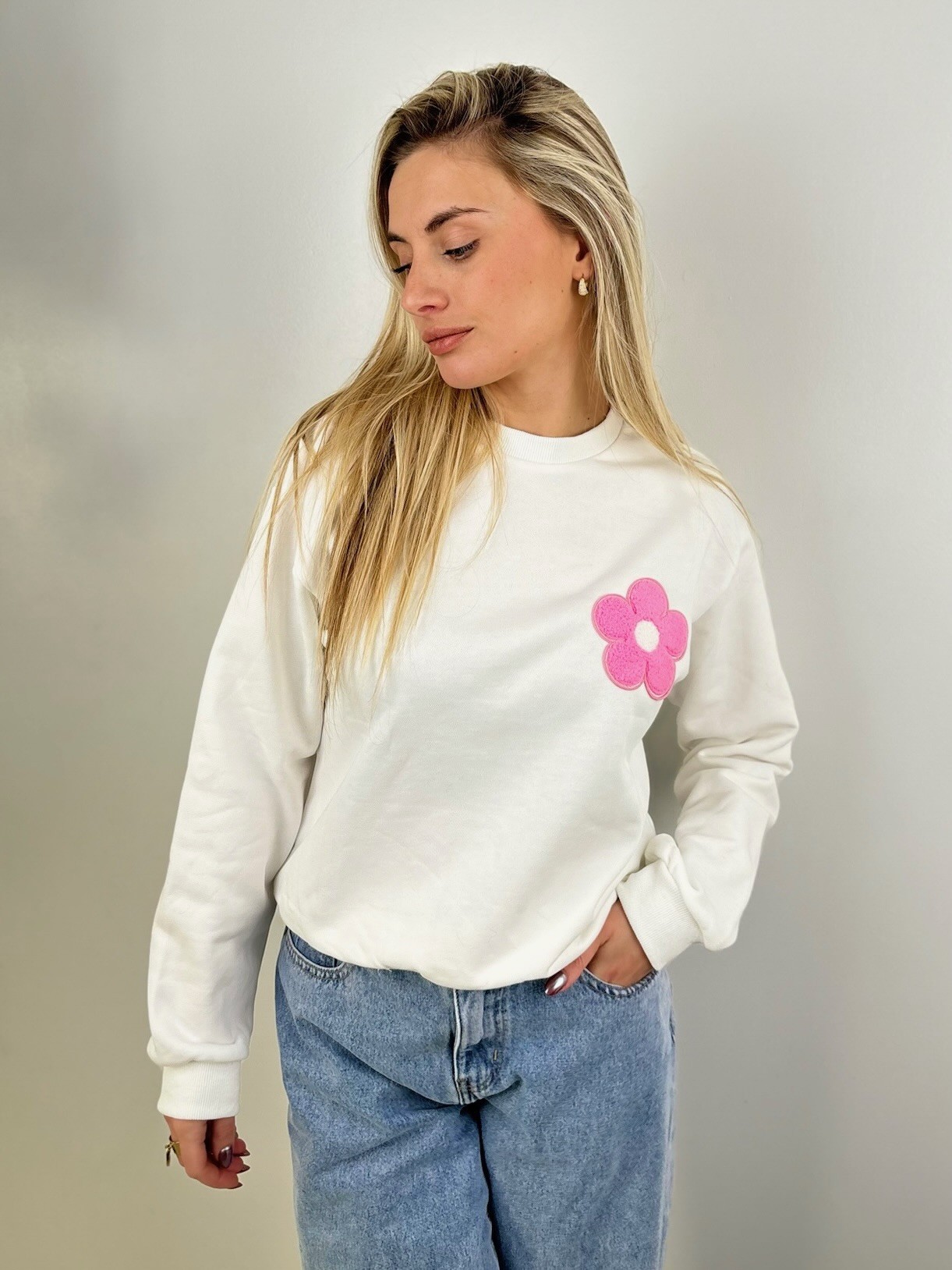 Sweat Fleur en éponge 100% coton