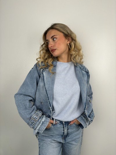 Veste en jeans cropped